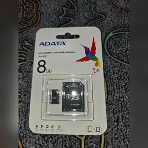 New Adata 8GB MICRO SDHC CARD W/ ADAPTER